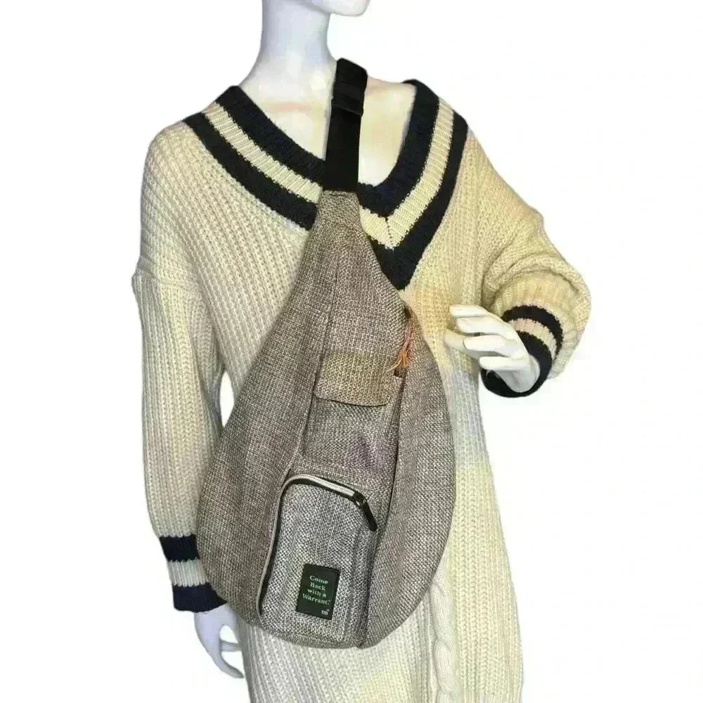Comeback With A Warrant Crossbody/Sling Bag In Soft Fabric Material.